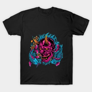 The Hannya mask with koi fish T-Shirt